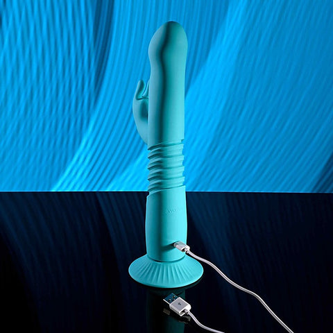 BUNNY HOP Thrusting Rabbit Vibrator by Evolved - Rabbit Vibrators