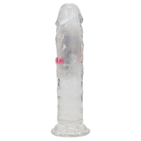 REALROCK No Balls Rechargeable LED Vibrating Dong - Vibrating Dildos