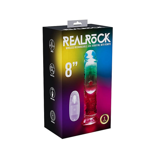 REALROCK No Balls Rechargeable LED Vibrating Dong - Vibrating Dildos