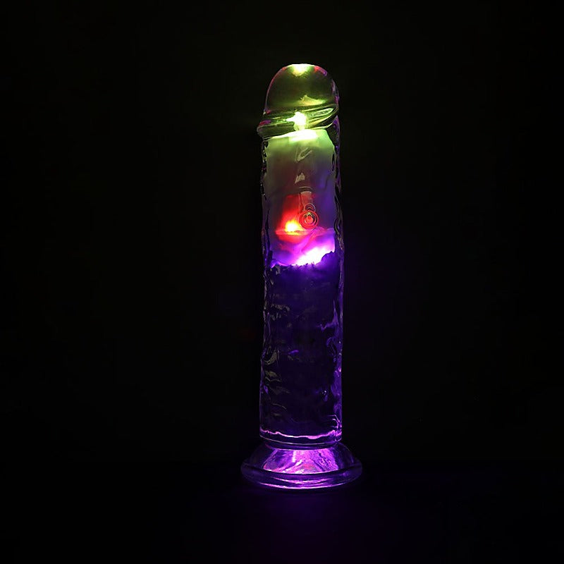 REALROCK No Balls Rechargeable LED Vibrating Dong - Vibrating Dildos