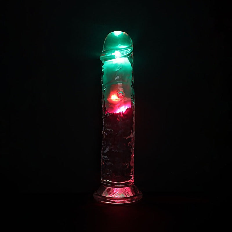REALROCK No Balls Rechargeable LED Vibrating Dong - Vibrating Dildos