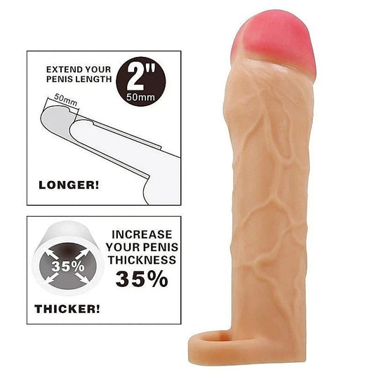 Pretty Love Hani 7.1 Inch Cock Sleeve by Baile - Penis Sleeves and Extenders
