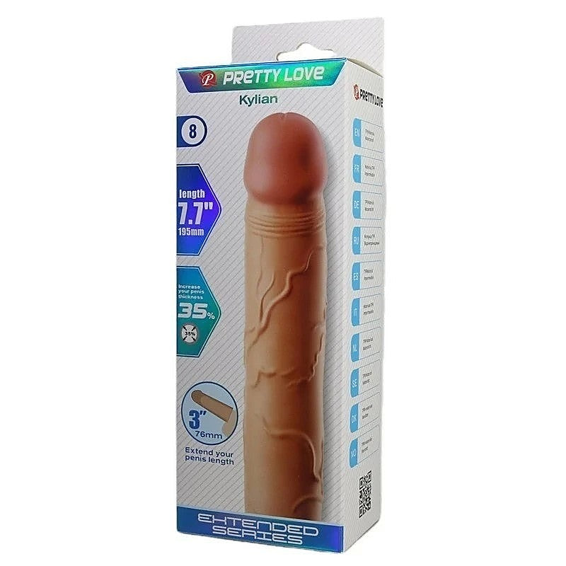 Pretty Love Kylian 7.1 Inch Penis Extender Sleeve by Baile - Penis Sleeves and Extenders