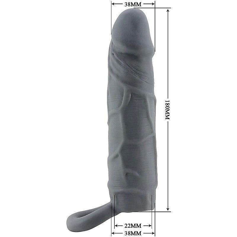 Realistic Veiny Penis Sleeve Black by Baile - Penis Sleeves and Extenders