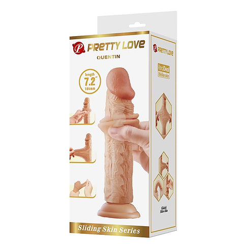 Pretty Love Quentin 7.2 Inch Suction Cup Realistic Dong - Realistic Dildos