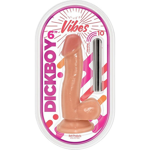 Hott Products VIBES 6 Inch Vibrating Dildo with Suction Cup - Vibrating Dildos