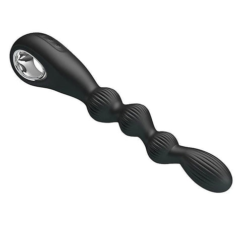 Baile Pretty Love Federer Rechargeable Anal Vibrator Black Cock Ring - Anal Vibrators