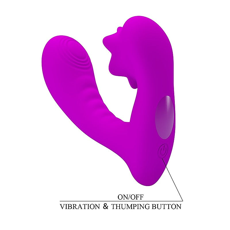 Baile Pretty Love Nadal Rechargeable G Spot Vibrator Purple Cock Ring - G-Spot Vibrators