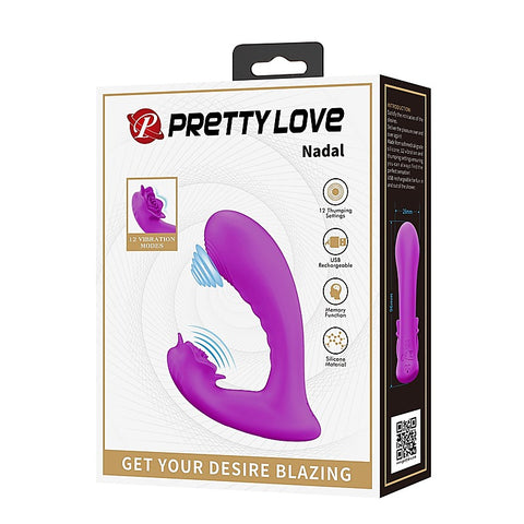 Baile Pretty Love Nadal Rechargeable G Spot Vibrator Purple Cock Ring - G-Spot Vibrators