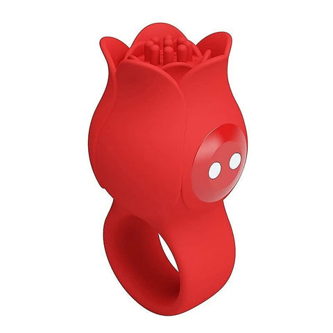 Baile Pretty Love Jae Rose Adult Finger Vibrator Red Cock Ring - Clit Ticklers and Pulsators