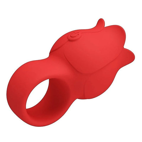 Baile Pretty Love Jae Rose Adult Finger Vibrator Red Cock Ring - Clit Ticklers and Pulsators