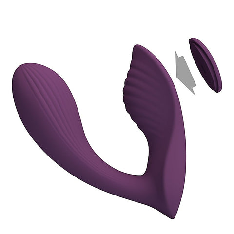 Baile Pretty Love Franz App Control G Spot Vibrator Byzantium with Textured Ring - G-Spot Vibrators