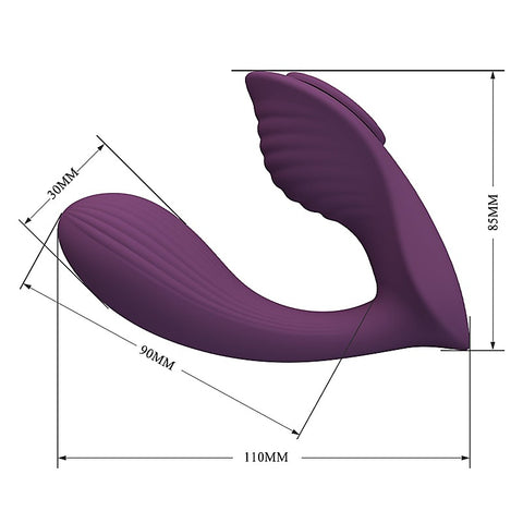Baile Pretty Love Franz App Control G Spot Vibrator Byzantium with Textured Ring - G-Spot Vibrators