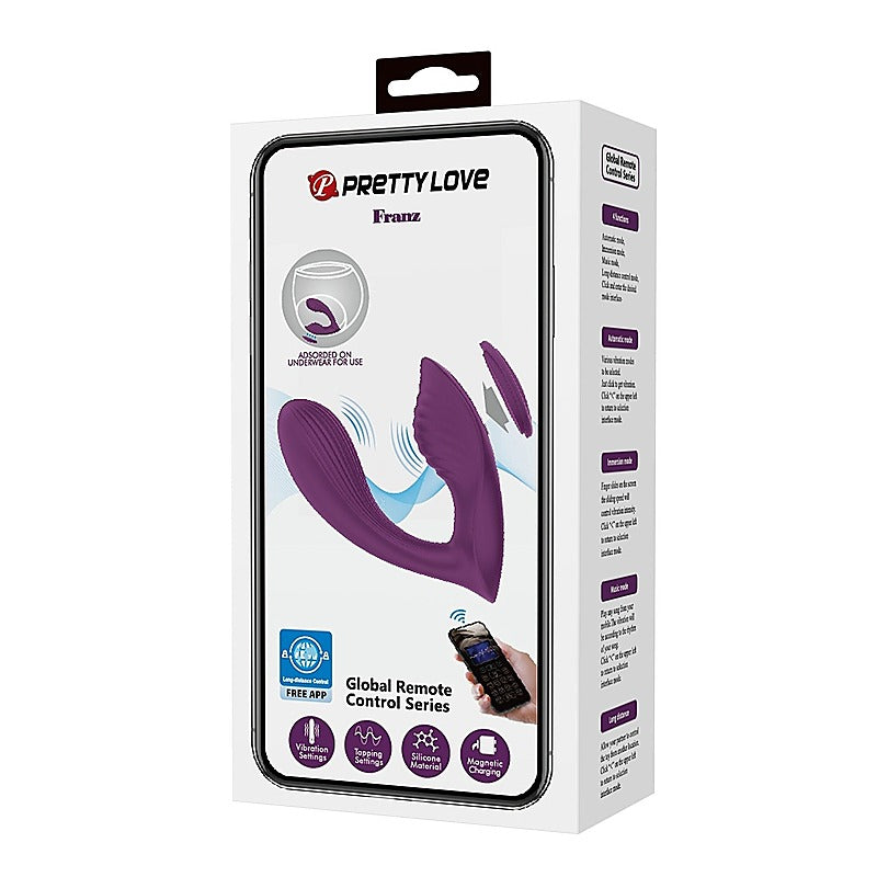 Baile Pretty Love Franz App Control G Spot Vibrator Byzantium with Textured Ring - G-Spot Vibrators