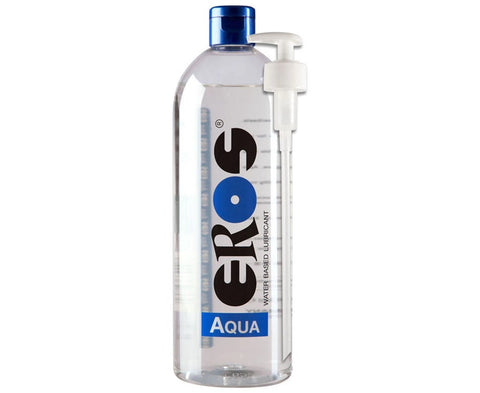 Eros AQUA Water Based Lubricant Bottle with Pump 1000ml Premium Quality - Water Based Lubes