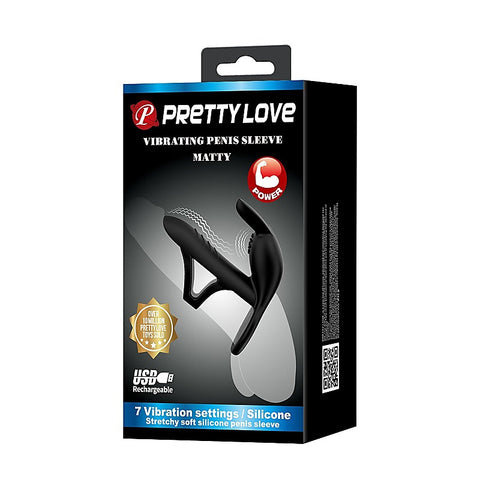 Pretty Love Matty Vibrating Mens Penis Sleeve by Baile - Penis Sleeves and Extenders