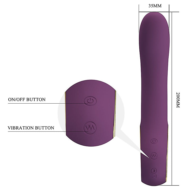 Baile Pretty Love Ethan App Control G Spot Vibrator Byzantium Cock Ring - G-Spot Vibrators