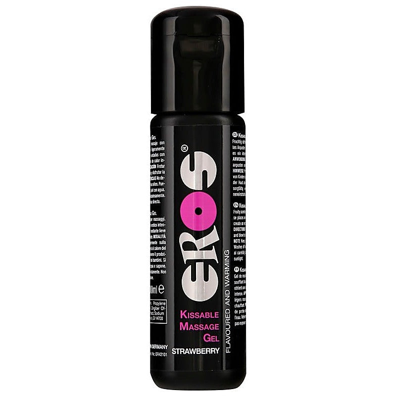 Eros Kissable Massage Gel STRAWBERRY 100ml Warming Edible Formula - Water Based Lubes