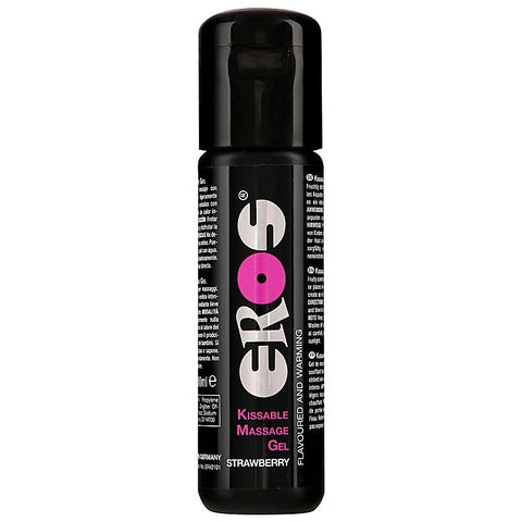 Eros Kissable Massage Gel STRAWBERRY 100ml Warming Edible Formula - Water Based Lubes