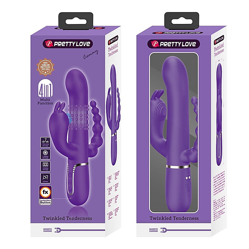 Pretty Love Cammy 4 in 1 Triple Rabbit Vibrator by Baile - Rabbit Vibrators