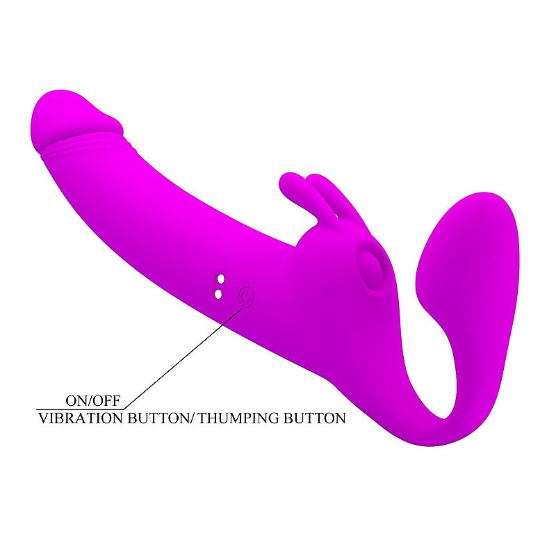 Zanini Vibrating Strapless Strap-On by Baile - Strap On Sextoys