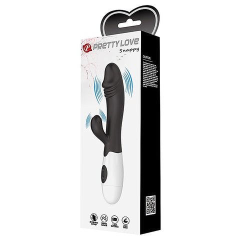 Baile Pretty Love Snappy 30 Functions G Spot and Clitoral Vibrator with Cock Ring - G-Spot Vibrators