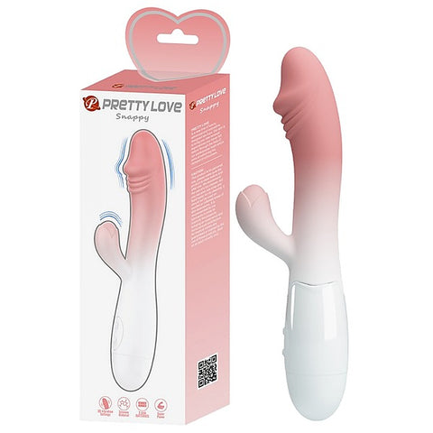 Baile Pretty Love Snappy 30 Functions G Spot and Clitoral Vibrator with Cock Ring - G-Spot Vibrators