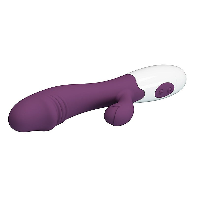 Baile Pretty Love Snappy 30 Functions G Spot and Clitoral Vibrator with Cock Ring - G-Spot Vibrators
