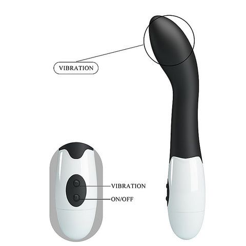 Baile Pretty Love Bishop 30 Functions Curved G Spot Vibrator with 30 Speeds - G-Spot Vibrators