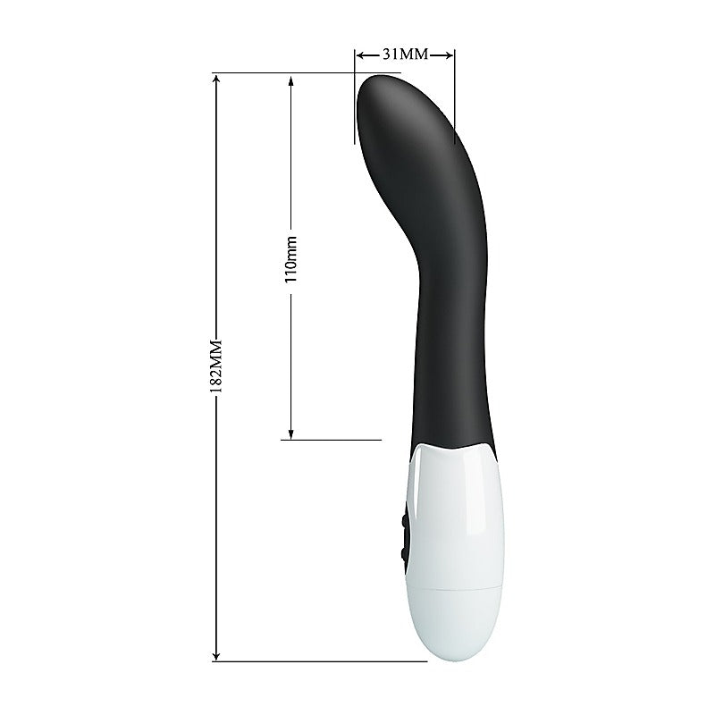 Baile Pretty Love Bishop 30 Functions Curved G Spot Vibrator with 30 Speeds - G-Spot Vibrators