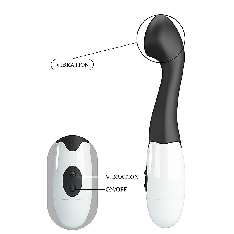 Pretty Love Charles 30 Functions G Spot Vibrator Black Textured Design - G-Spot Vibrators
