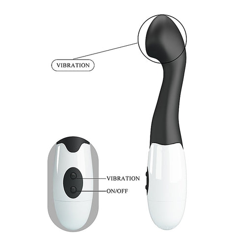 Pretty Love Charles 30 Functions G Spot Vibrator Black Textured Design - G-Spot Vibrators