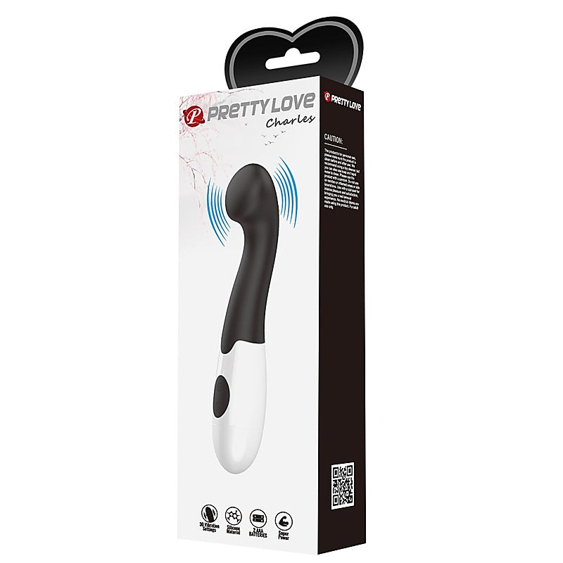 Pretty Love Charles 30 Functions G Spot Vibrator Black Textured Design - G-Spot Vibrators