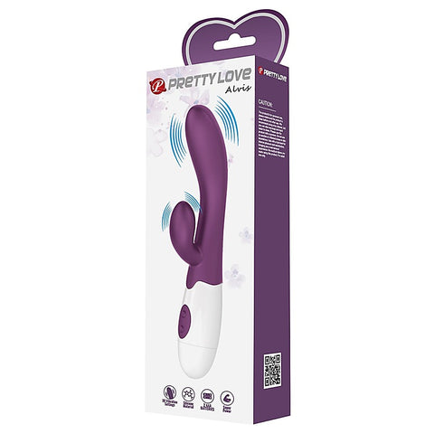 Baile Pretty Love Alvis 30 Functions Rabbit Vibrator Purple Dual Stimulation - Rabbit Vibrators