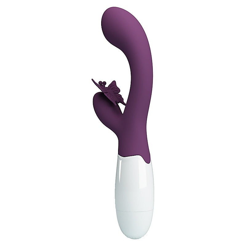 Baile Pretty Love Butterfly Kiss Rabbit Vibrator Purple Dual Stimulation - Rabbit Vibrators
