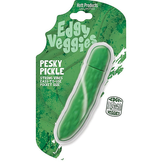 Edgy Veggies Pickle Shaped Bullet Vibrator by Hott Products - Bullet Vibrators