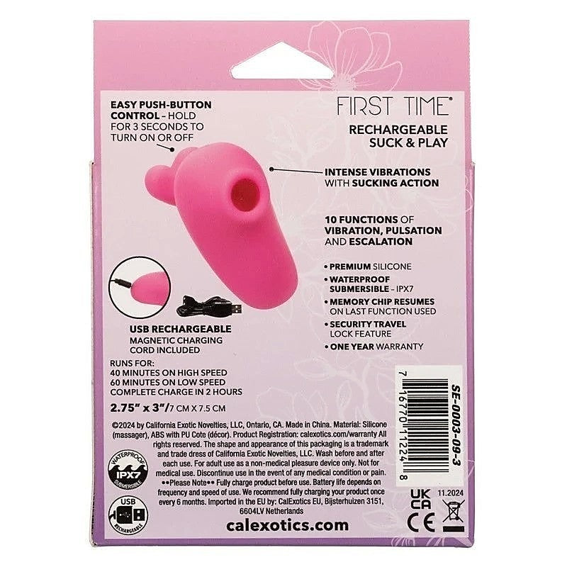 First Time Rechargeable Suck & Play Stimulator - Clit Ticklers and Pulsators
