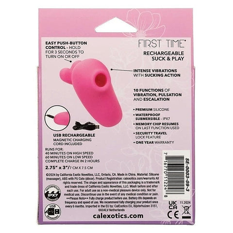 First Time Rechargeable Suck & Play Stimulator - Clit Ticklers and Pulsators