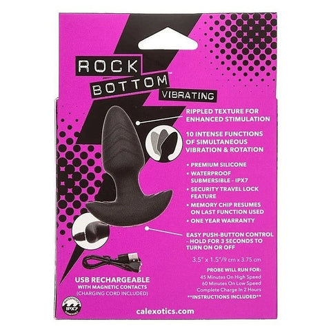 Rock Bottom Vibrating Rotating Anal Probe - Butt Plugs