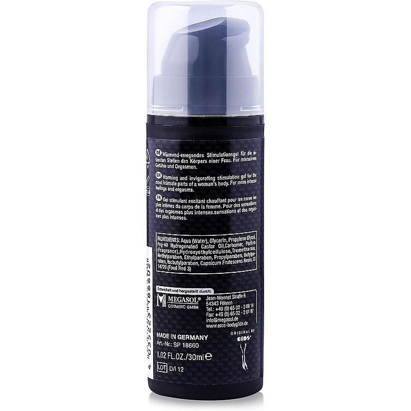 EROS Hot Power Stimulation Gel by Megasol - Water Based Lubes