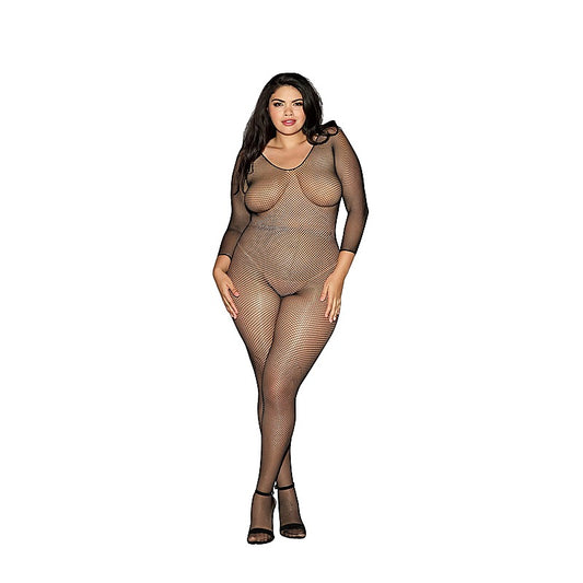 Womens Fishnet Body Stockings Black by Dream Girl Lingerie - Body Stockings