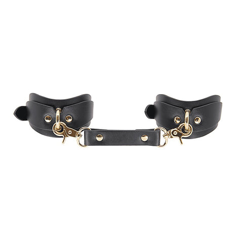 Shaped Bondage Ankle Cuffs by Love In Leather - Collars and Leads