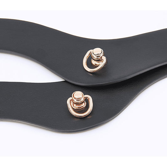 Double Strap Bondage Collar by Love In Leather - Collars and Leads