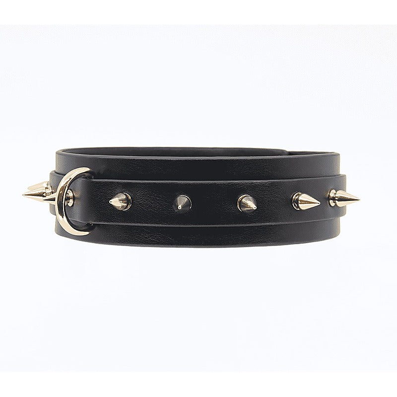 Double Strap Bondage Collar by Love In Leather - Collars and Leads