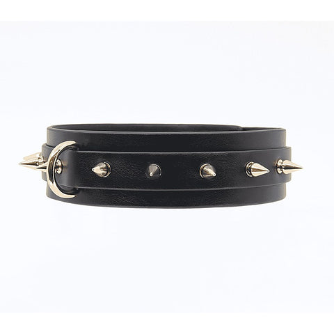 Double Strap Bondage Collar by Love In Leather - Collars and Leads