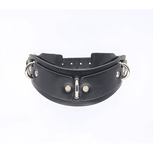 Posture BDSM Collar With Rings by Love In Leather - Collars and Leads