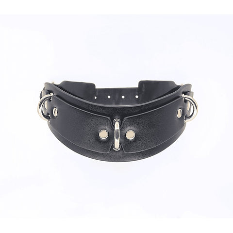 Posture BDSM Collar With Rings by Love In Leather - Collars and Leads