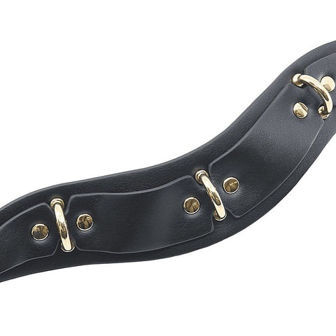 Posture BDSM Collar With Rings by Love In Leather - Collars and Leads