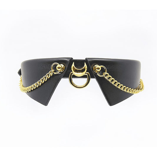 Faux Leather Lapel Collar by Love In Leather - Collars and Leads
