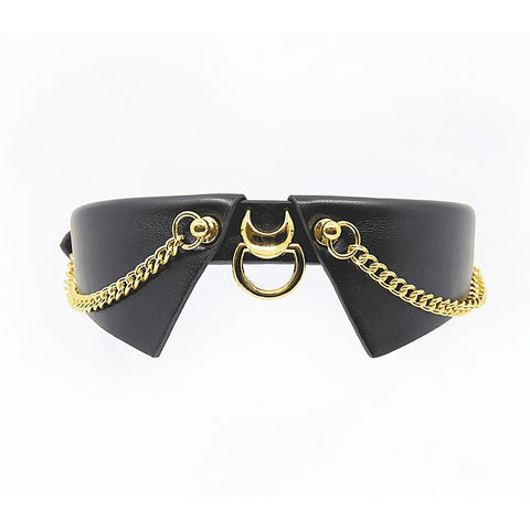Faux Leather Lapel Collar by Love In Leather - Collars and Leads